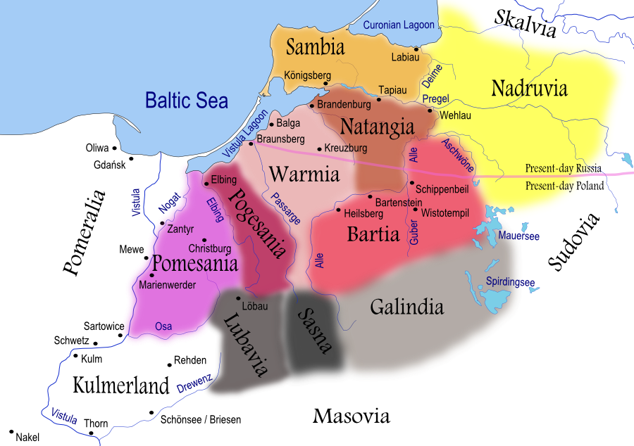 Прусский язык. Карта Пруссии 13 века. Племена Пруссии. Карта прусских племен. Пруссия 13 век.